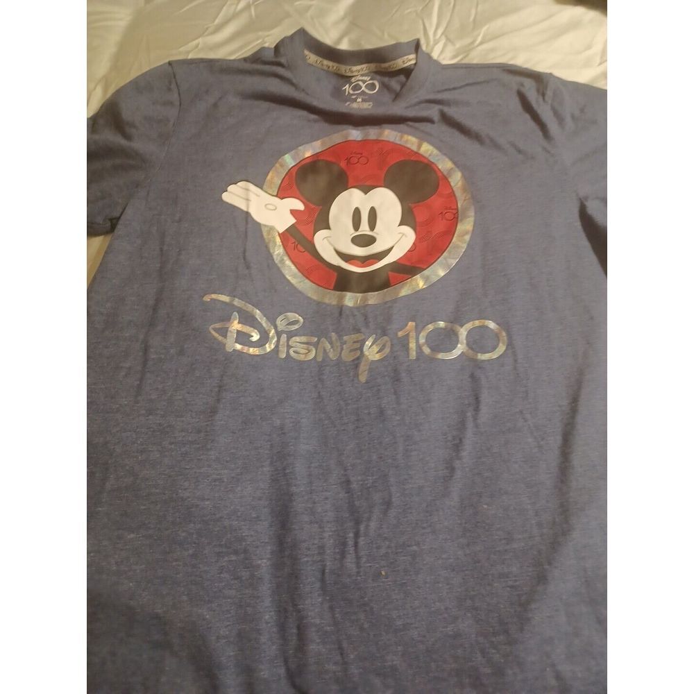 Disney 100th Anniversary Mickey‎ Mouse Adult M Two-Sided T-Shirt NWOT